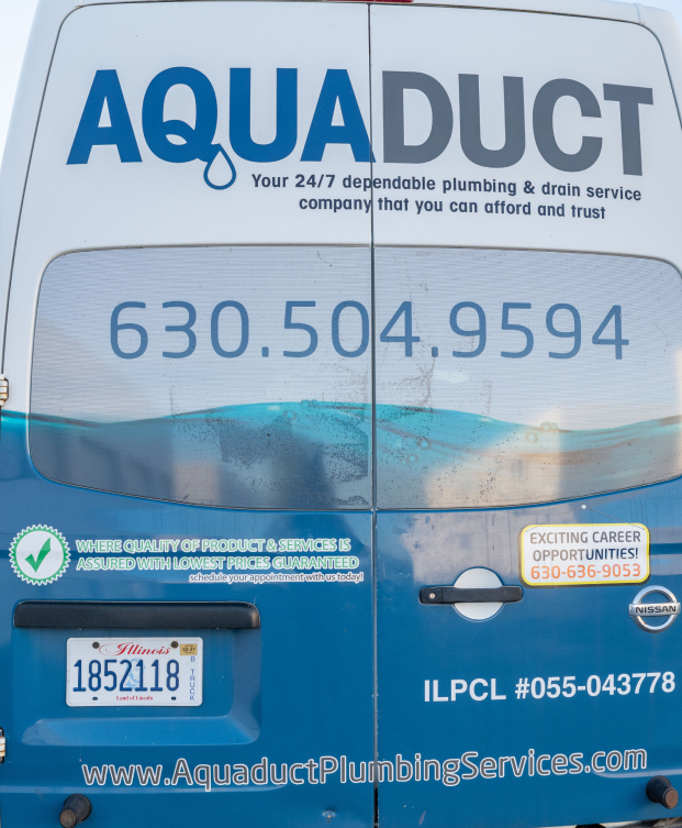 sugar grove plumber, batavia plumber, bolingbrook plumber, Service truck decals